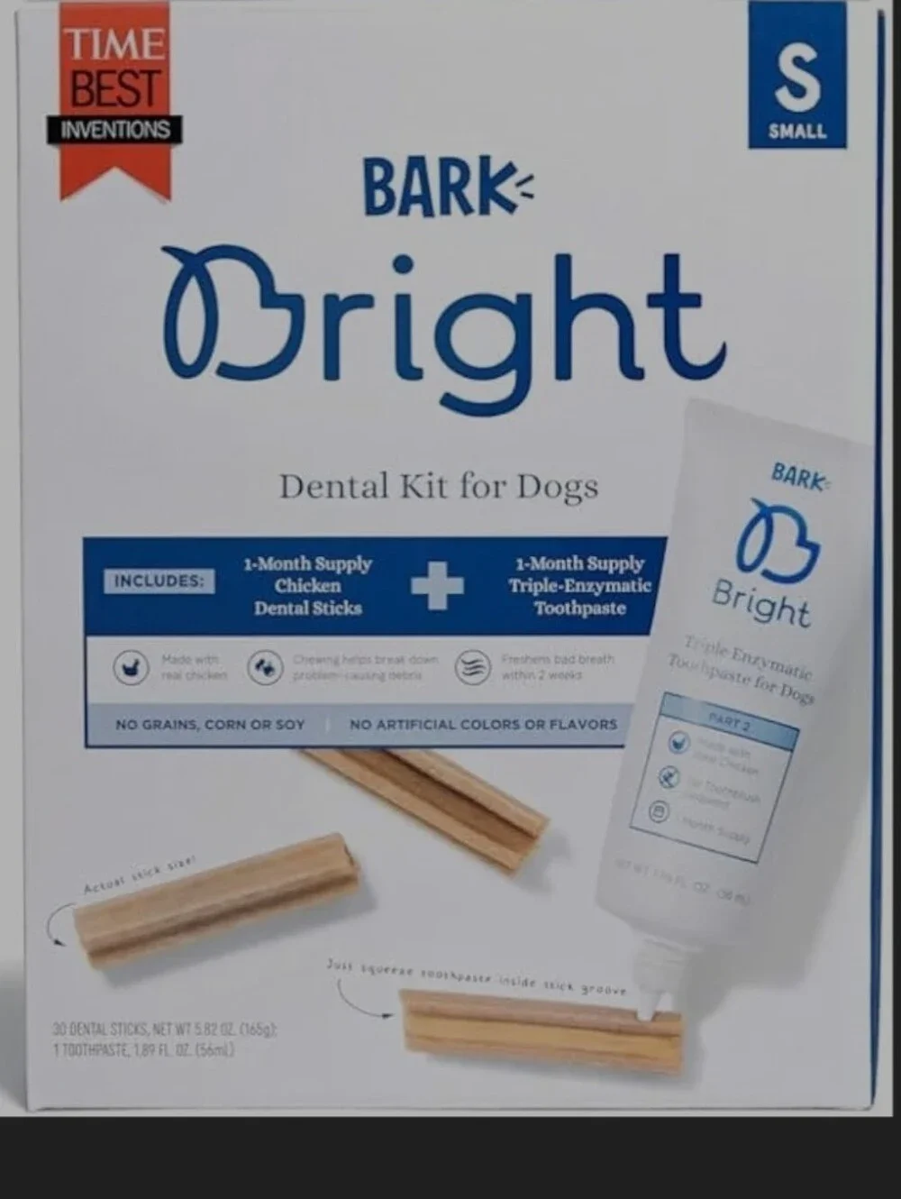 Bark Bright Dog Dental Kit – White & Blue